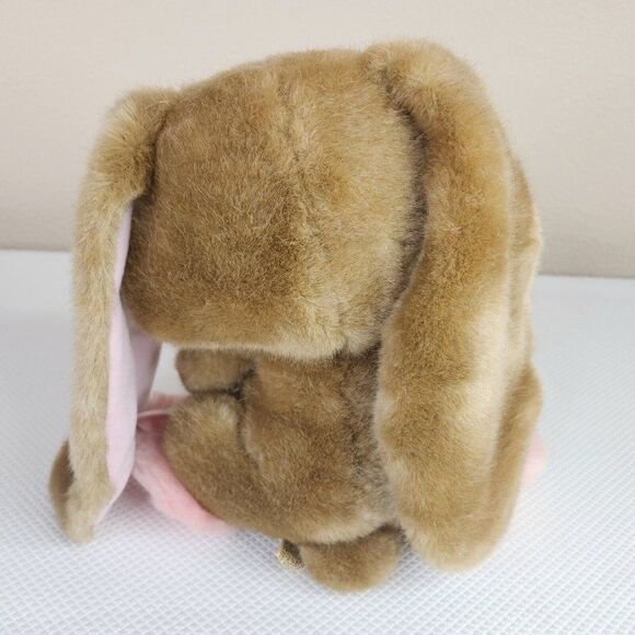 Vintage 80s Applause Easter Bunny Rabbit Plush Big Lop Ears Slippers 10” - Picture 4 of 8